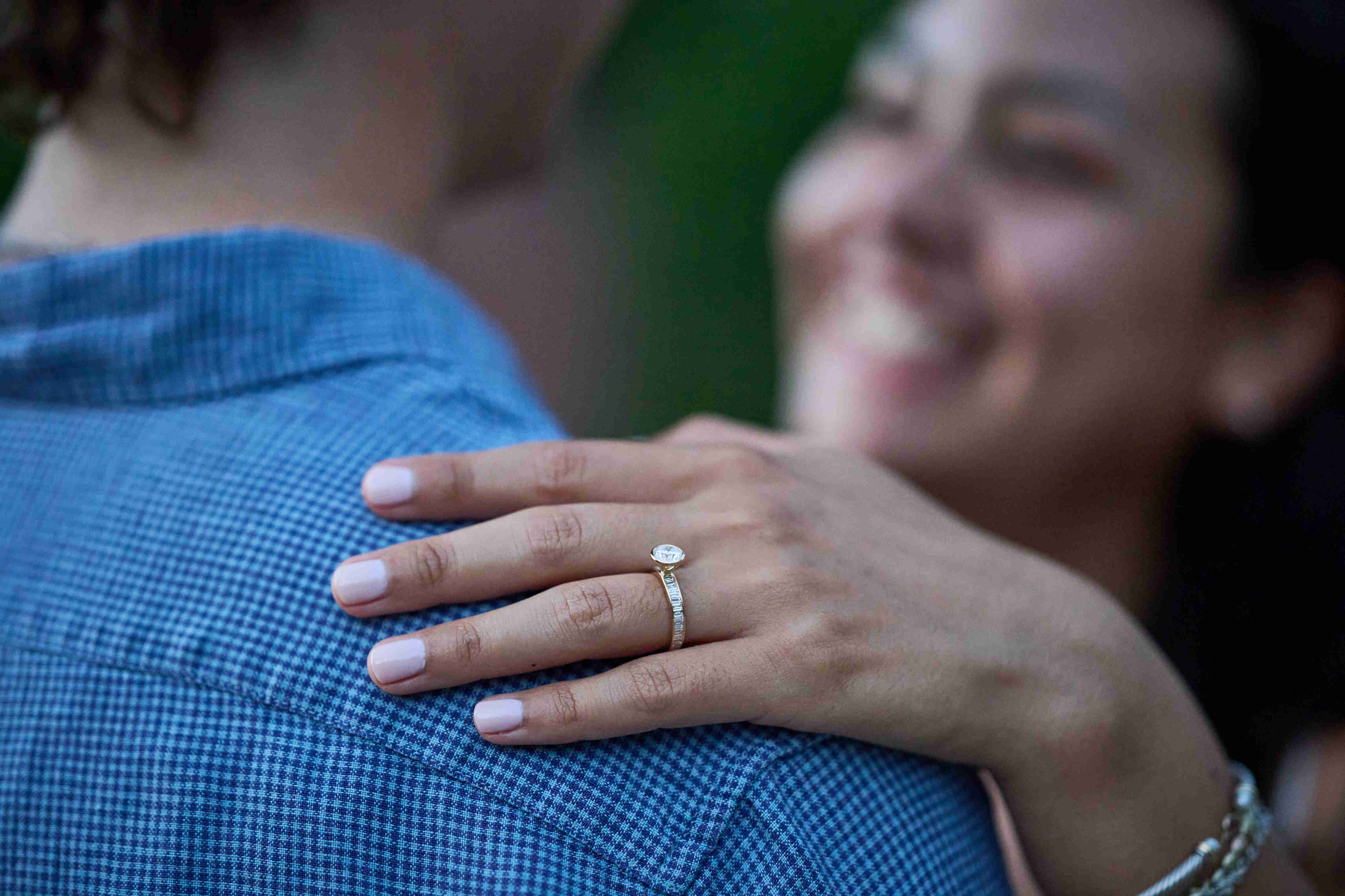 Close-up of the ring